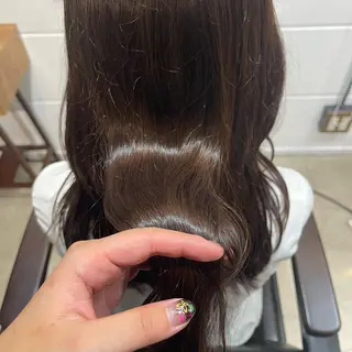 ミディアム カラー イージーパーマ募集 平口はのんのヘアスタイル