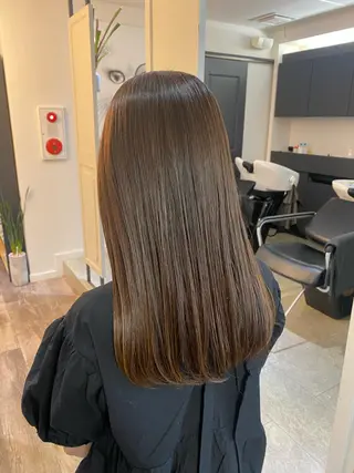 ロング ボブ/透明感カラー 岸本涼奈のヘアスタイル