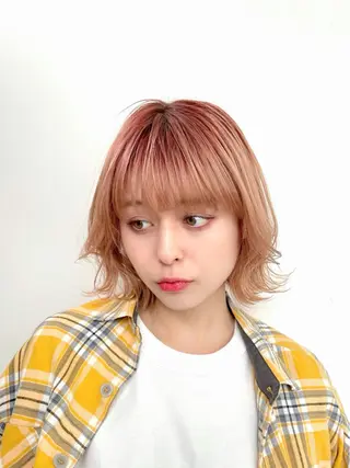 ミディアム カラー 笠原 健人のヘアスタイル