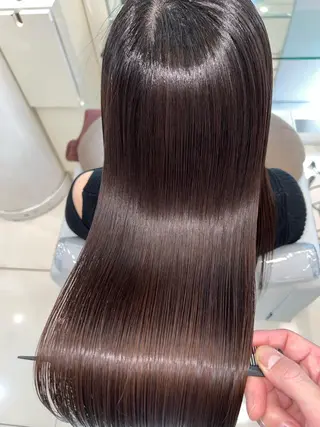 ロング 縮毛矯正/髪質改善/ ブリーチ/東陽町✨のヘアスタイル