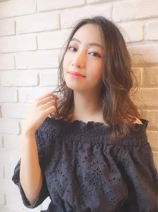 ミディアム ヘアアレンジ 當間 大知のヘアスタイル