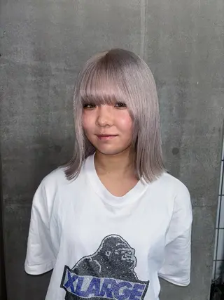 ミディアム カラー 💫miyu💫デザ インカラー/アレンジのヘアスタイル