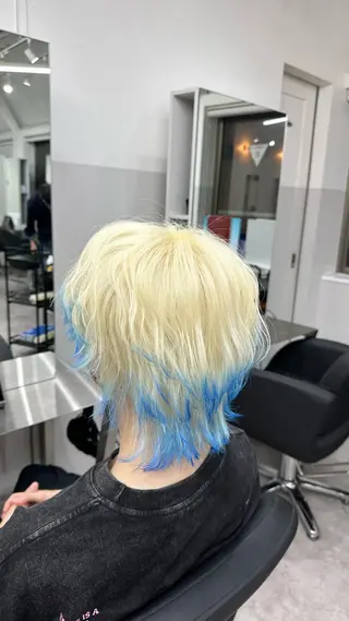 ショート カラー ヘアアレンジ メンズ ⭐️柏木皇気ブリーチ ムラ修正/他店直しのヘアスタイル