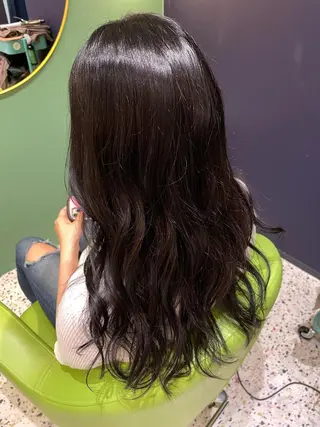 ロング カラー パーマ、ストパー モデル募集、ちはるのヘアスタイル