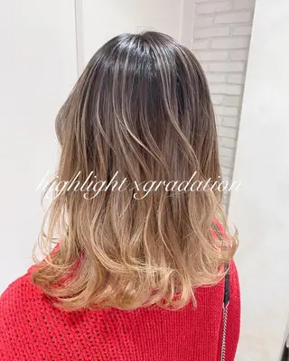 ミディアム カラー 横浜🍒カット エクステ／RIEのヘアスタイル