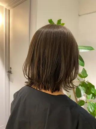 ミディアム パーマ 🤍似合わせカット/ 艶カラー/表参道🫧のヘアスタイル