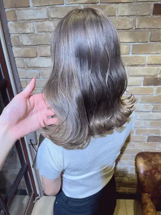 セミロング 🧡ミルクティー/ レイヤー🧡ショウナのヘアスタイル