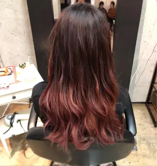 ロング カラー 新宿髪質改善レイヤー カット内田智大のヘアスタイル