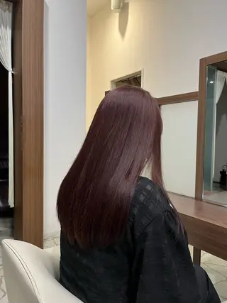 セミロング カラー 髪質改善♡奈良 富雄 川本佳歩のヘアスタイル
