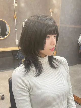 ミディアム カラー いなみね はるきのヘアスタイル