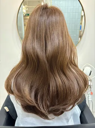 セミロング カラー レイヤーカット🍒韓 国ヘア🍒ひかりのヘアスタイル