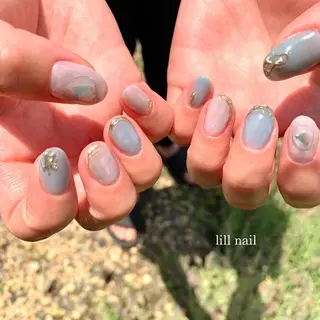 ミディアム pllia beautyのネイルデザイン