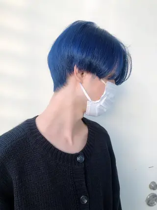 ショート カラー メンズ 韓国🇰🇷レイヤー 映える顔周り🩷のヘアスタイル