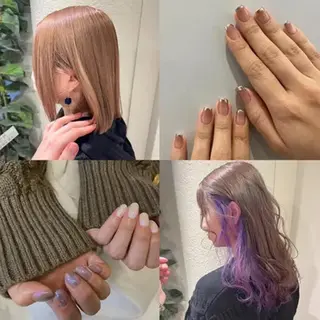 カラー ネイル ロング 🛁fein. 🎀明治神宮前🪞のマツエク・マツパデザイン