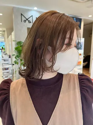 ミディアム 西新/siohair 似合わせ/石尾刻矢のヘアスタイル