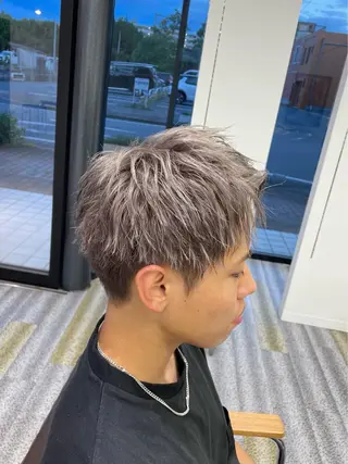 ショート カラー メンズ 【メンズ特化】岩瀬 武【メンズパーマ】のヘアスタイル