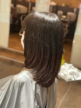 セミロング 尾崎 優也のヘアスタイル