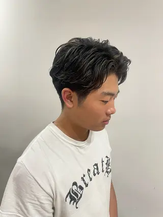 メンズ 透明感×柔らかカラー ハイライト特化 彩野のヘアスタイル