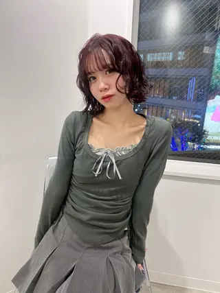 ミディアム euphoria新宿通り所属・ブリーチなしwcr yumeのヘアスタイル