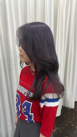 ロング カラー 透明感カラー/パーマ 🌀アオノアユミのヘアスタイル