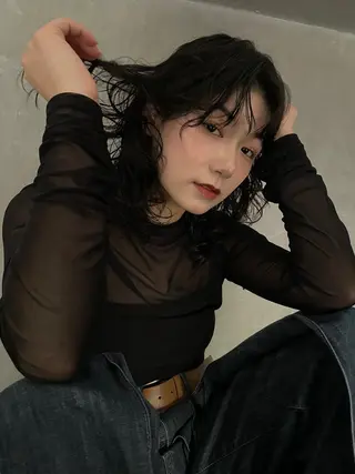 ミディアム パーマ 【お洒落パーマ】 Elme　肥塚康汰郎のヘアスタイル