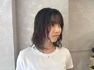 ミディアム パーマ Lino hair design 千葉店【リノヘアデザイン】所属・Lino CHIKARA✂︎のヘアスタイル
