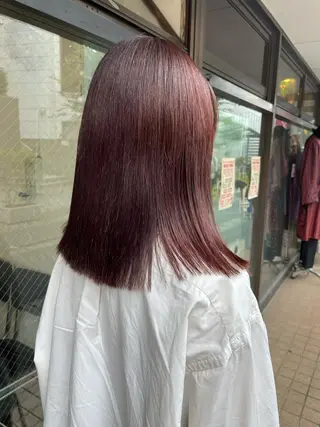 ミディアム カラー ヘアアレンジ satsuki 暖色・ブラウンカラーのヘアスタイル