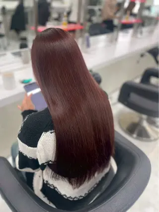 ロング カラー ヘアアレンジ 暖色・髪質改善🍒 吉武杏莉のヘアスタイル