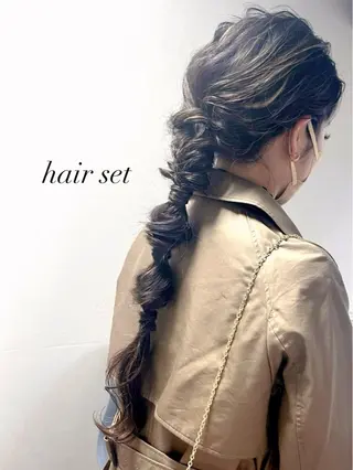 ロング ヘアアレンジ 松井那津子 /ハイライトブリーチのヘアスタイル