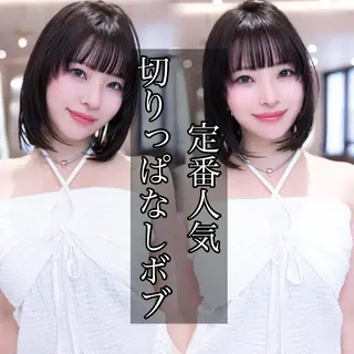 ミディアム カラー 渋谷/レイヤーボブ・ 透明感カラーしょうごのヘアスタイル