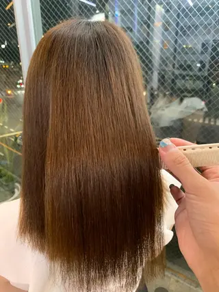 ミディアム 毛流れが作れる 縮毛矯正/渡部純生のヘアスタイル