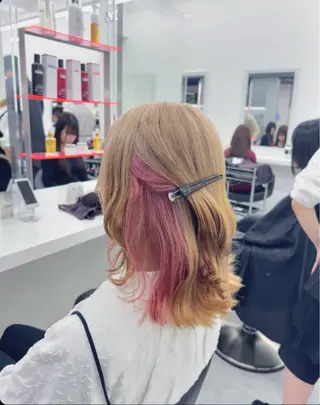 ロング カラー パーマ ヘアアレンジ メンズ キッズ ♥️韓国ヘア レイヤー♥️ゆりのヘアスタイル