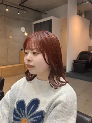 ミディアム デジタルパーマ/ 艶カラー/神野楓のヘアスタイル