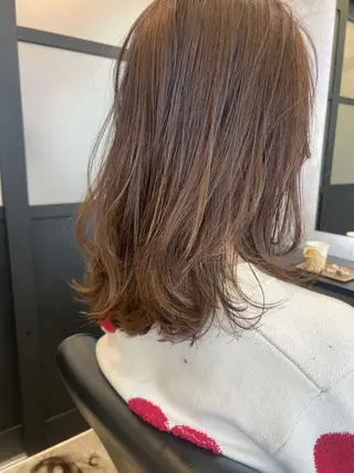 ミディアム 縮毛矯正/柏の葉 🎱🖤ふうかのヘアスタイル