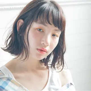 ミディアム カラー 松谷 遼のヘアスタイル