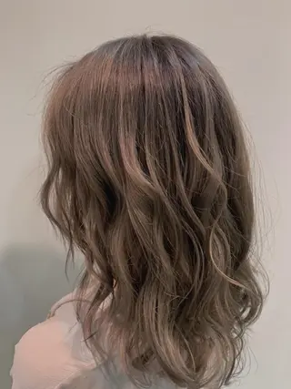 ミディアム カラー ヘアアレンジ 店長/髪質改善/ ナチュラル/松若 優のヘアスタイル