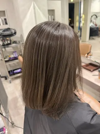 ミディアム カラー 透明感カラー ふうか　渋谷のヘアスタイル