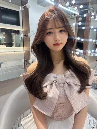 ロング 髪質改善×韓国ヘアサロン Role 博多【ロール】所属・yui🎀ブリーチ なしWカラー／博多のヘアスタイル