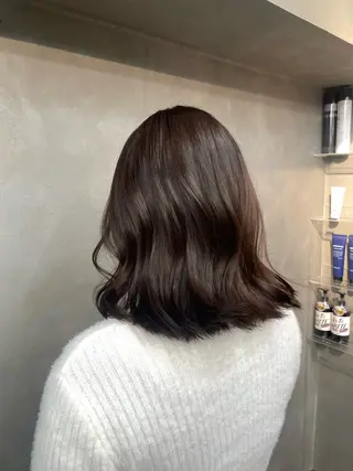 セミロング カラー TNB TOKYO所属・Insta 指名 No.1KURUMIのヘアスタイル