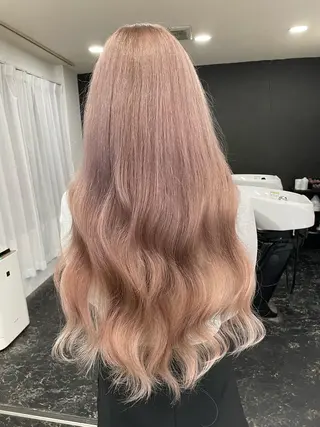 ロング カラー Ria OSAKA 梅田所属・マリカ🦋韓国 ハイトーン/エクステのヘアスタイル