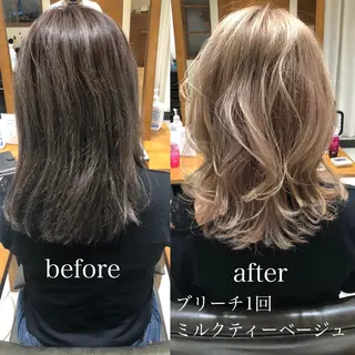 セミロング カラー 🌟イメチェン美容師 🌟清水 大輝のヘアスタイル