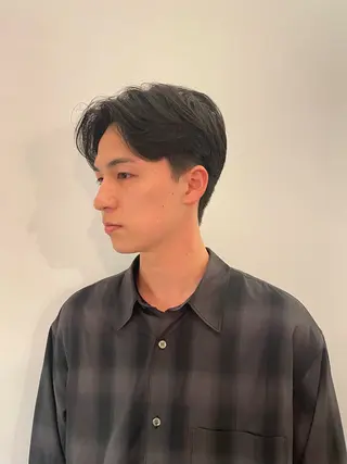 ショート メンズ TIECHEL所属・韓国ナチュラル・ ベージュ/落合夏希のヘアスタイル