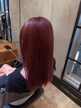 セミロング カラー 屋形 咲也のヘアスタイル