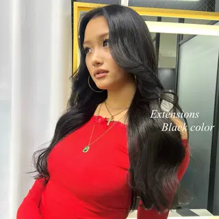 ロング カラー シールエクステ特化 ハイトーン、NANAのヘアスタイル