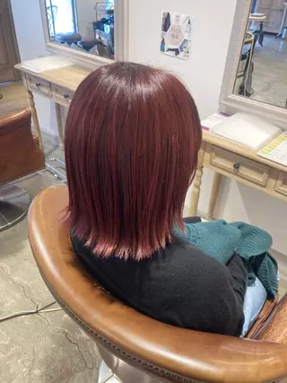 ミディアム カラー ナルセナツキ 👾ハイトーン👾のヘアスタイル