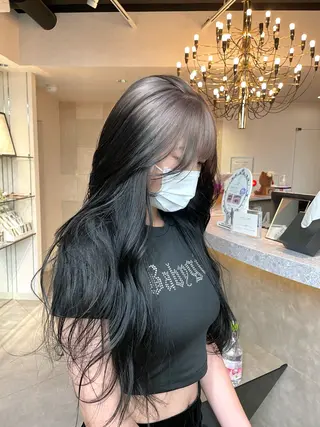 ロング カラー 🫧ミルクティーベー ジュ🫧門脇ゆう🎀のヘアスタイル
