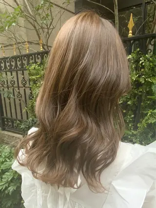 ミディアム カラー カラー指名No.1 土井新治❄️のヘアスタイル