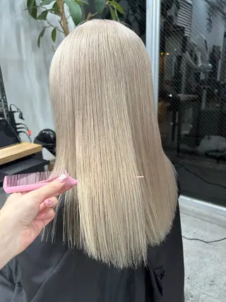 ロング カラー 韓国/ハイトーン/ ボブ🎀MIKU🎀のヘアスタイル