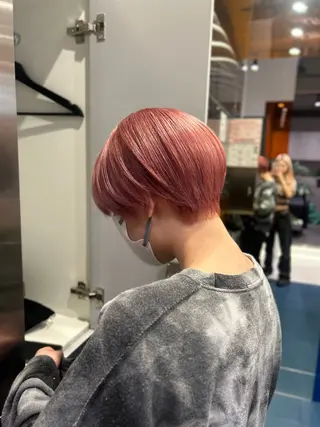 ショート カラー ミルクティーベージュ /sara💛のヘアスタイル