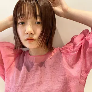 ミディアム 阿部 楓のヘアスタイル